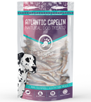 Fish Treat Combo Pack for Dogs - Cod Skin Rolls, Salmon Skin, and Whole Capelin