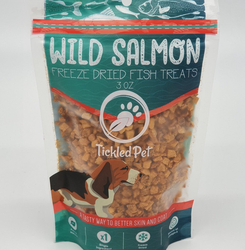 Wild Pacific Freeze Dried Salmon Dog Treats 3oz Topper