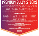 100% Natural Bully Stick 6 inch/ 8oz bag | Dog Treats