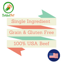 Premium Single Ingredient Beef Jerky Dog Treats - TickledPet