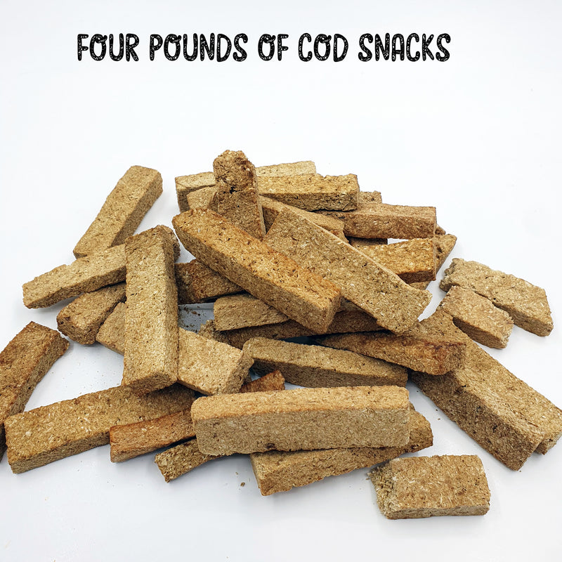 4 Pounds of Cod Snacks - Protein Packed Snacks Made of 100% Cod