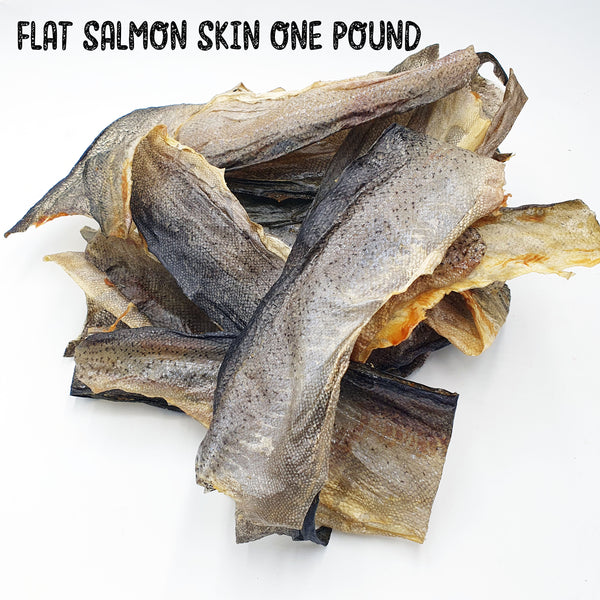 Whole Salmon skin  , 1 pound  Dog Treats