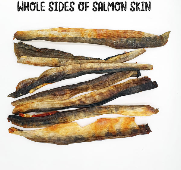 Salmon skin  16" long 0.7 oz - 1.05 oz  (20-30 gr) , 2 pound