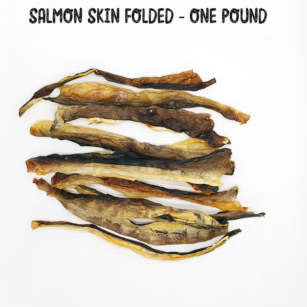 Salmon skin  16" long, 1 pound  Dog Treats