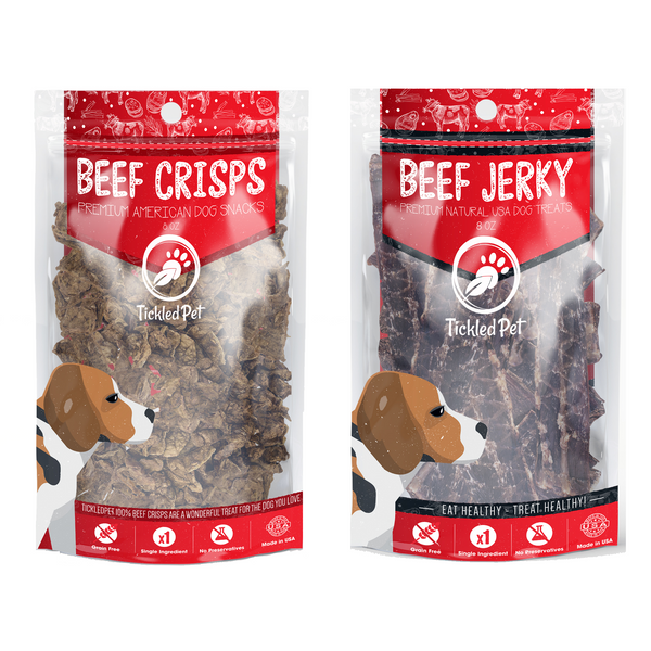 Beef Lover's Combo Pack Natural Beef Lung Crisps and Premium Beef Je