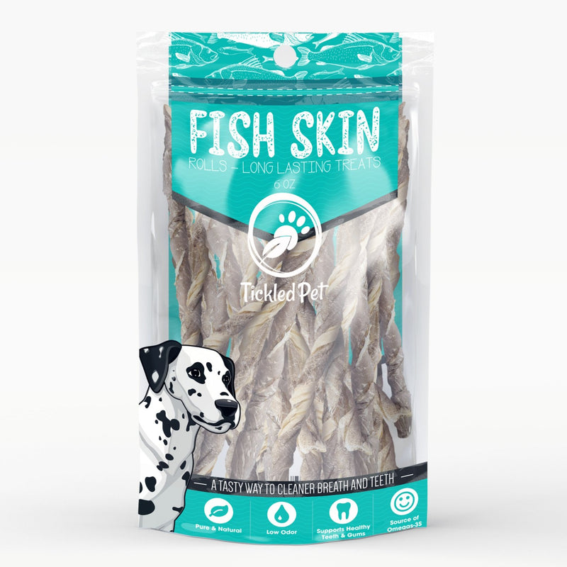 6 oz Icelandic Cod Skin Rolls - TickledPet