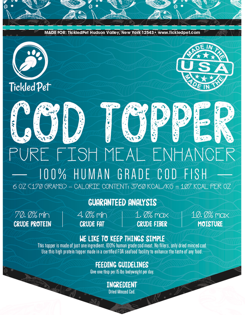 Cod Food Topper For Dogs 6oz Cod Food Topper For Dogs 6oz